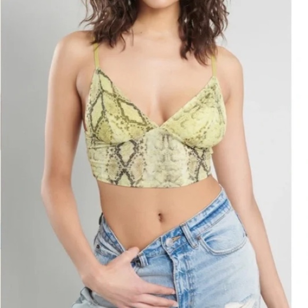 Garage Snake Print Crop Top